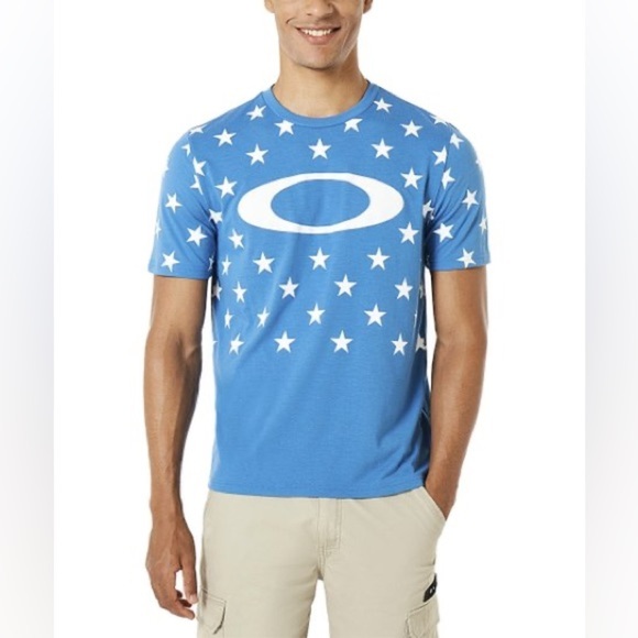 Oakley California Blue Star Crewneck Tee SZ LG - Picture 1 of 7